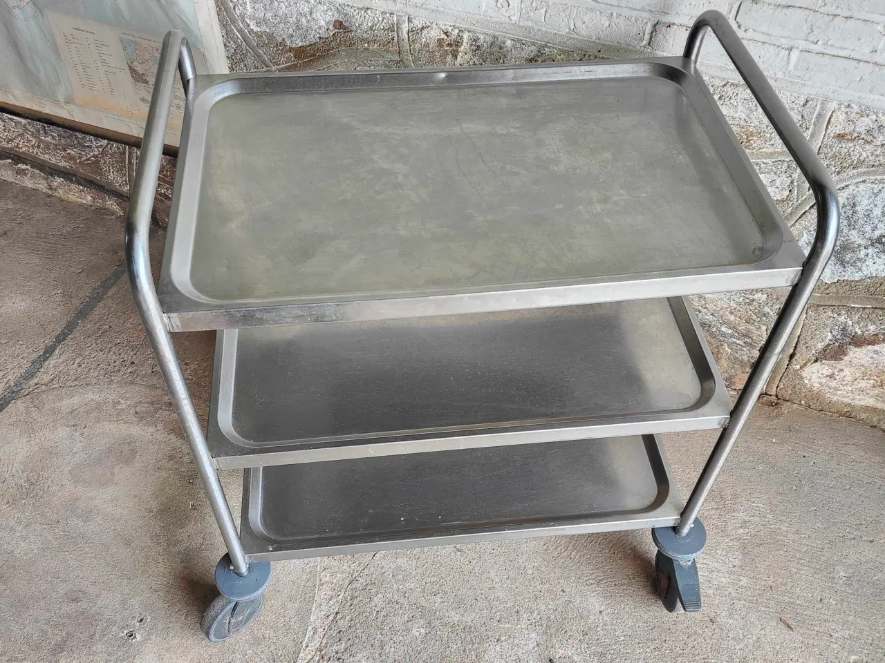 Billede 2 - Serverings vogn i rustfrit stål 