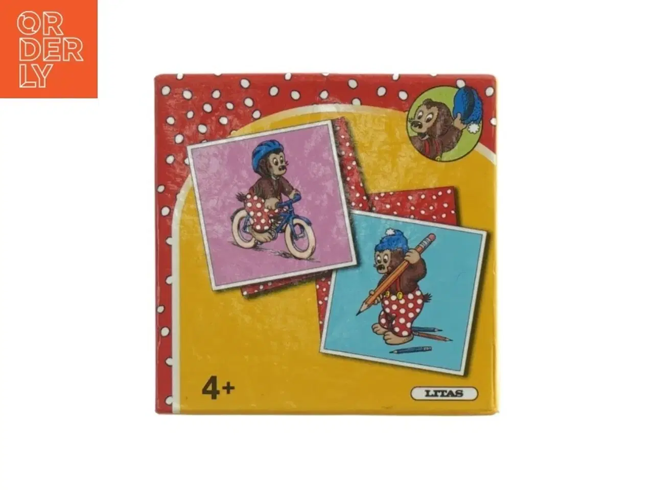 Billede 4 - Vintage børne-huskespil fra Rasmus Klump (str. 9 x 9 x 9 cm)