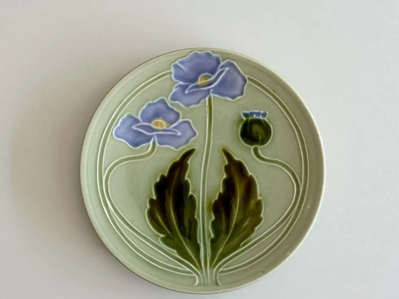 Billede 1 - Art nouveau tallerken, valmuer