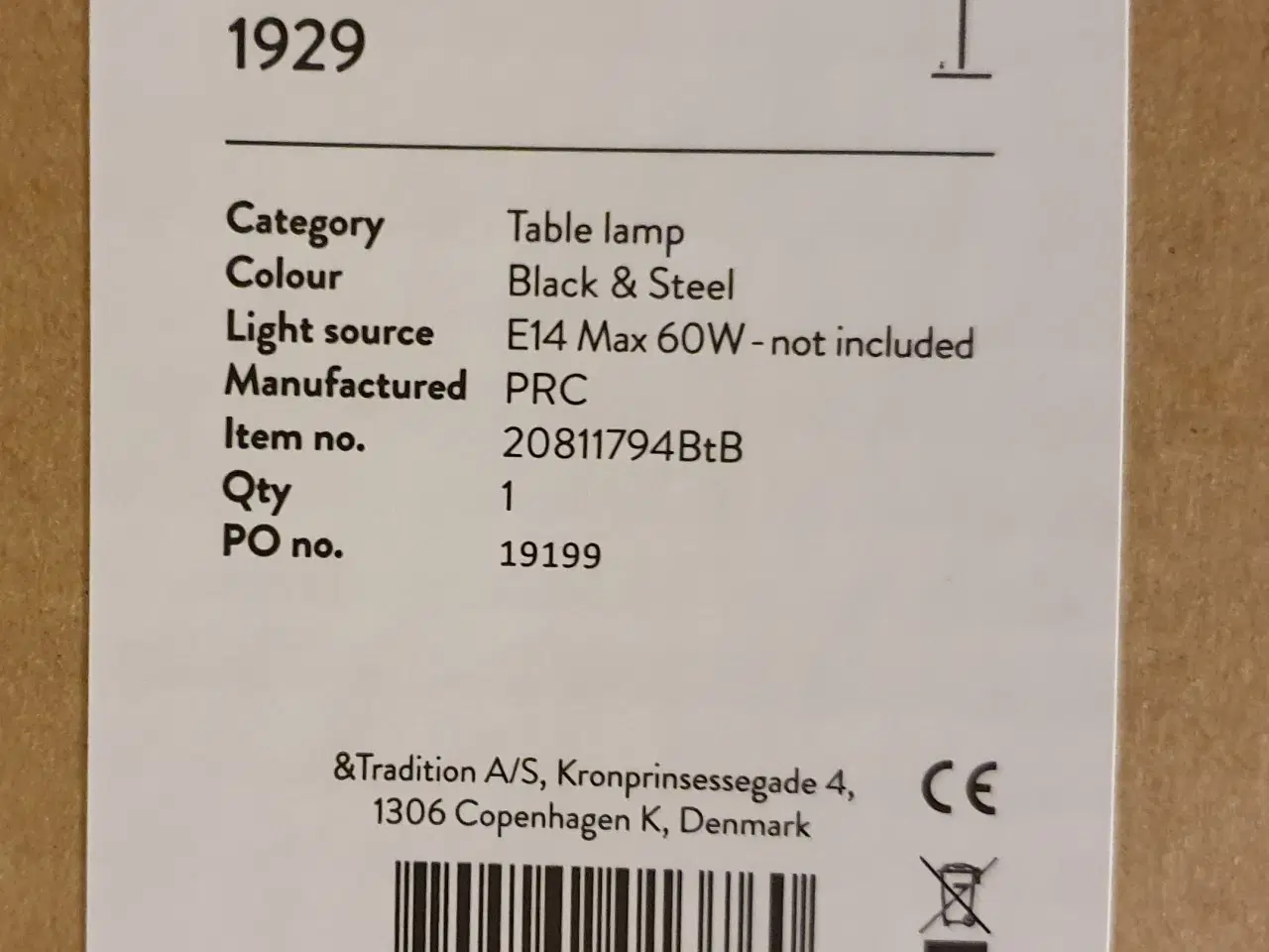 Billede 3 - Bordlampe