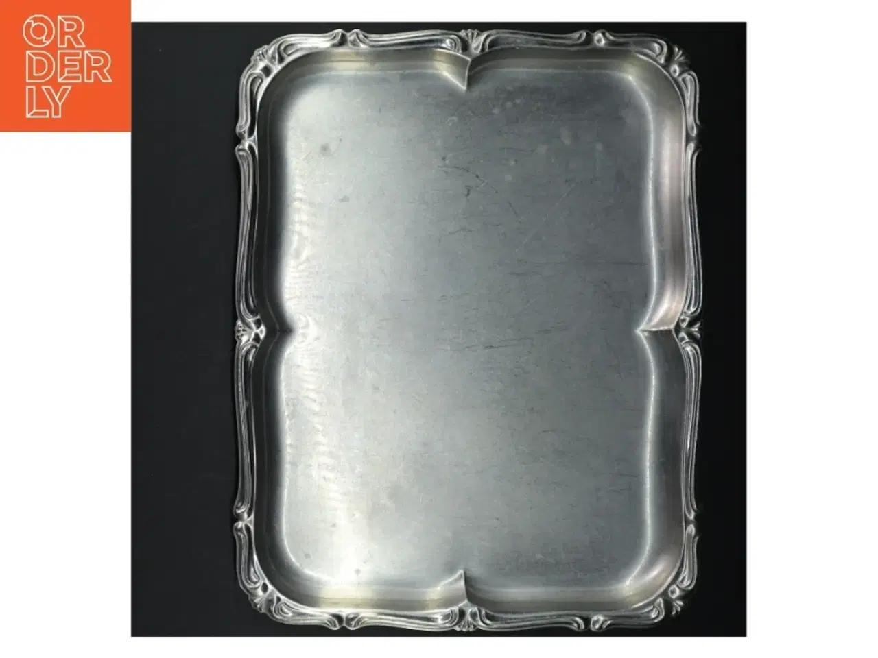 Billede 4 - Sølvfarvet serveringsbakke (str. 35 x. 27 cm)