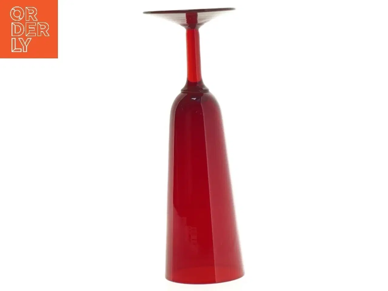 Billede 2 - Rødt champagne glas (str. 18 cm)