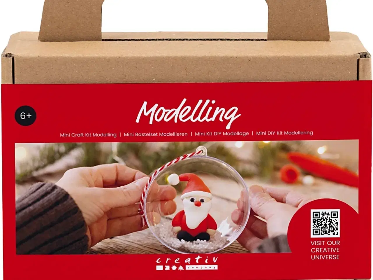 Billede 1 - Mini DIY Kit Modellering, Julemand, rød/hvid, 1 pk.