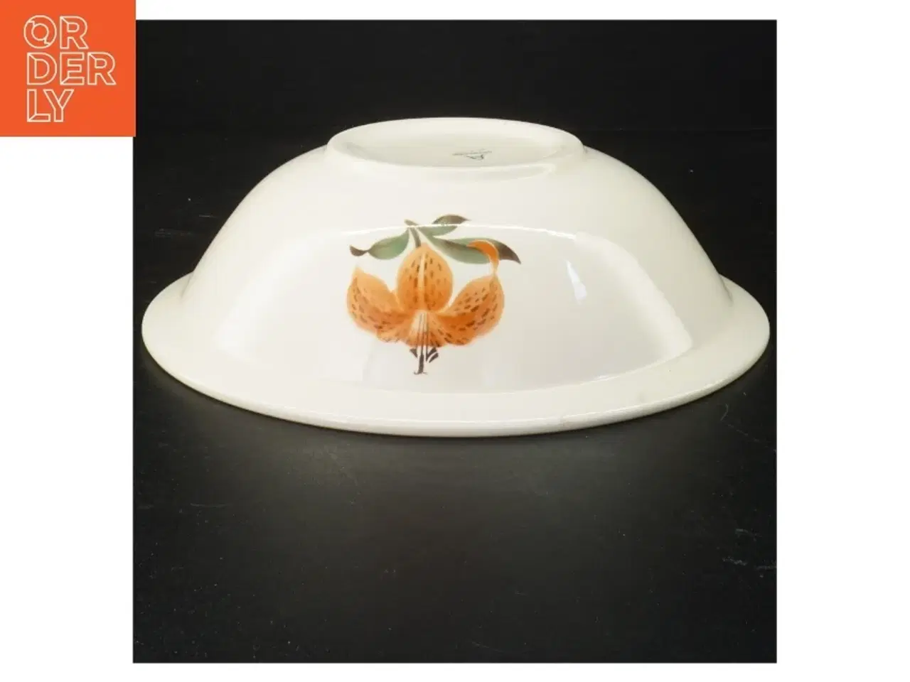 Billede 2 - Porcelænsskål med blomstermotiv (str. Ø 24 cm)