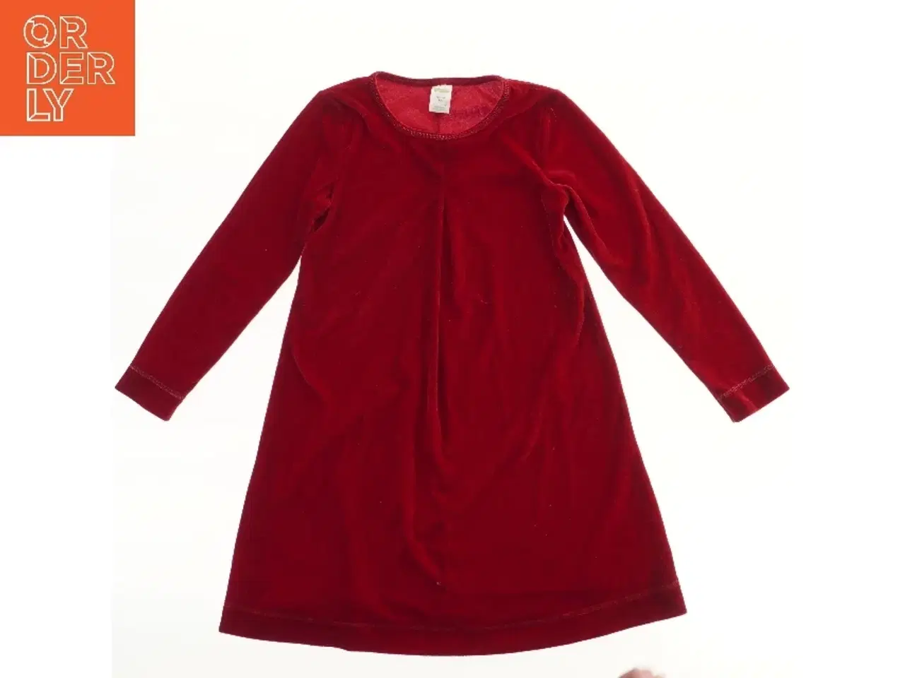 Billede 1 - Rød velour kjole fra Friends (str. 128)