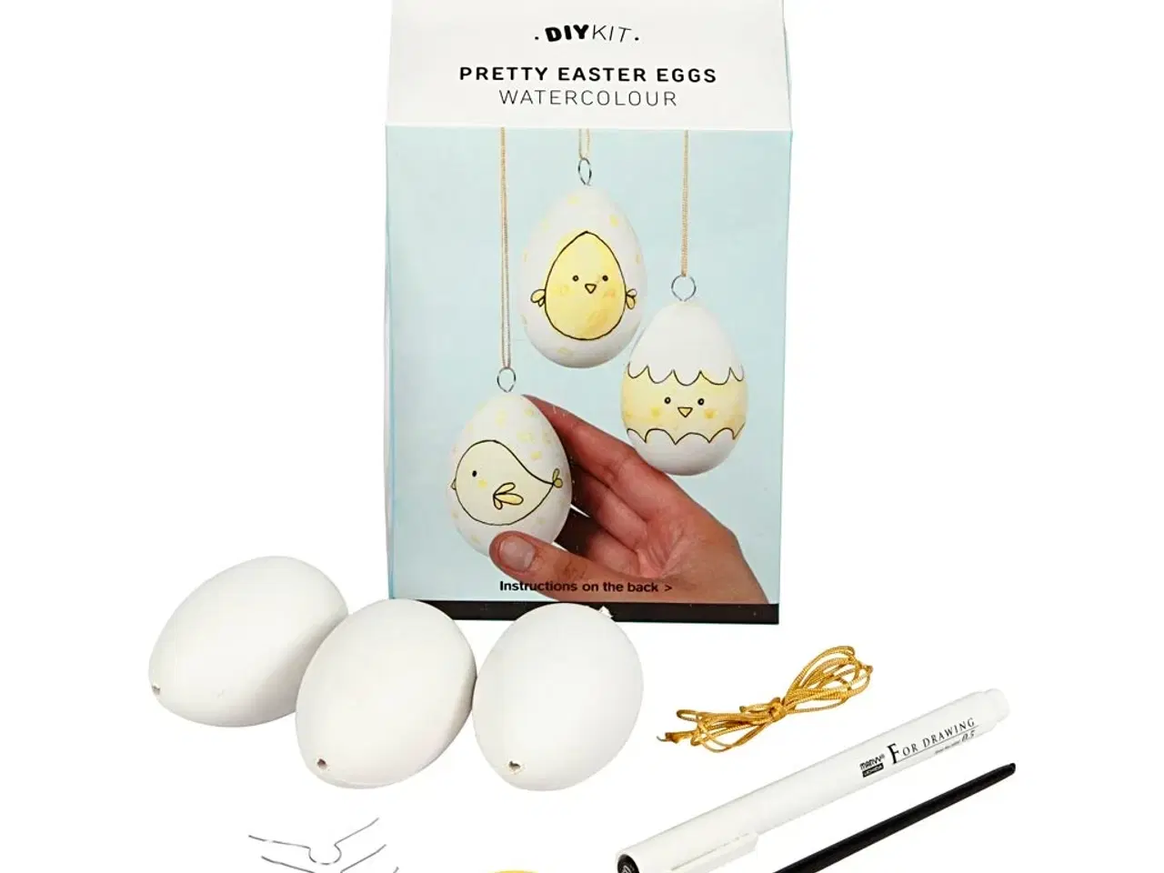 Billede 1 - Smukke påskeæg, vandfarvedekoration, 1 sæt