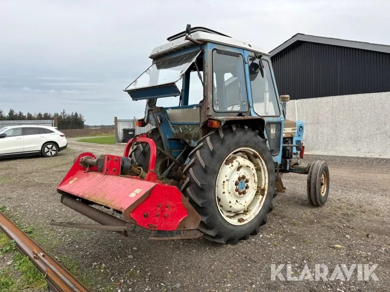 Billede 5 - Traktor Ford 4600 , med slagleklipper