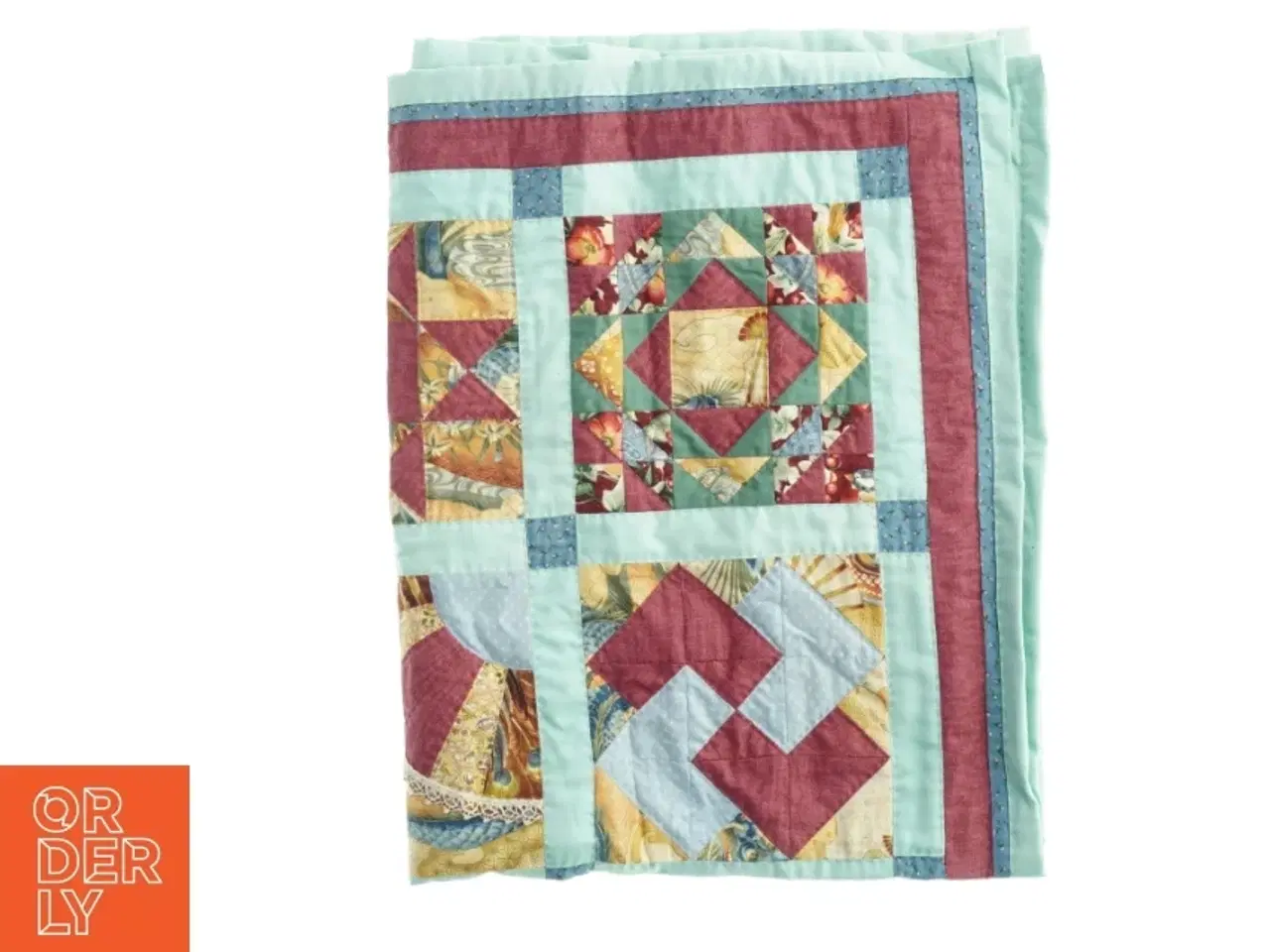 Billede 1 - Håndlavet quiltet tæppe (str. 77 x 98 cm)