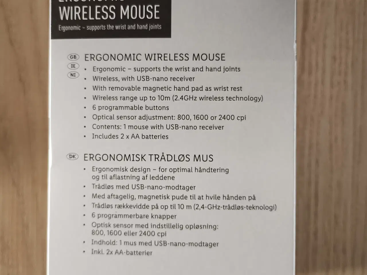 Billede 2 - Ergonomisk trådløs mus