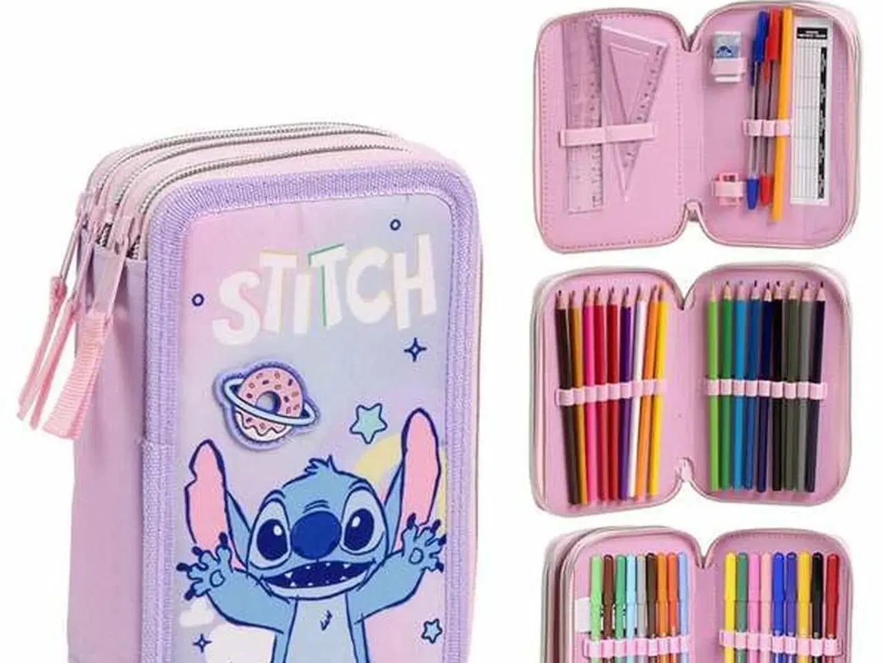 Billede 1 - Penalhus Stitch Syren 12,5 x 6,5 x 19,5 cm