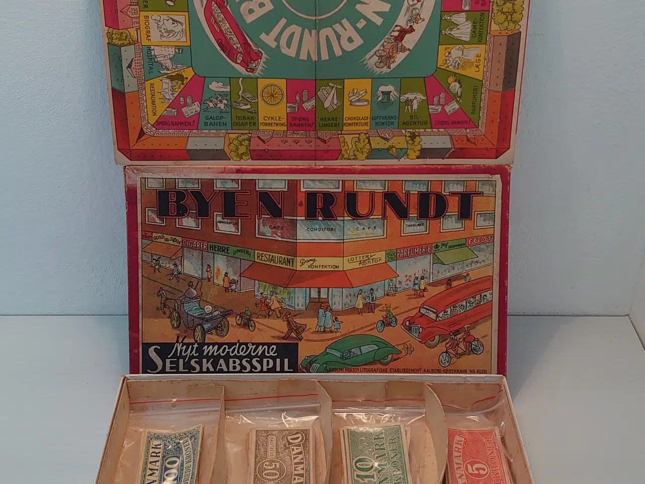 Billede 1 - "Byen Rundt" Vintage spil fra Adolph Holst nr.4028