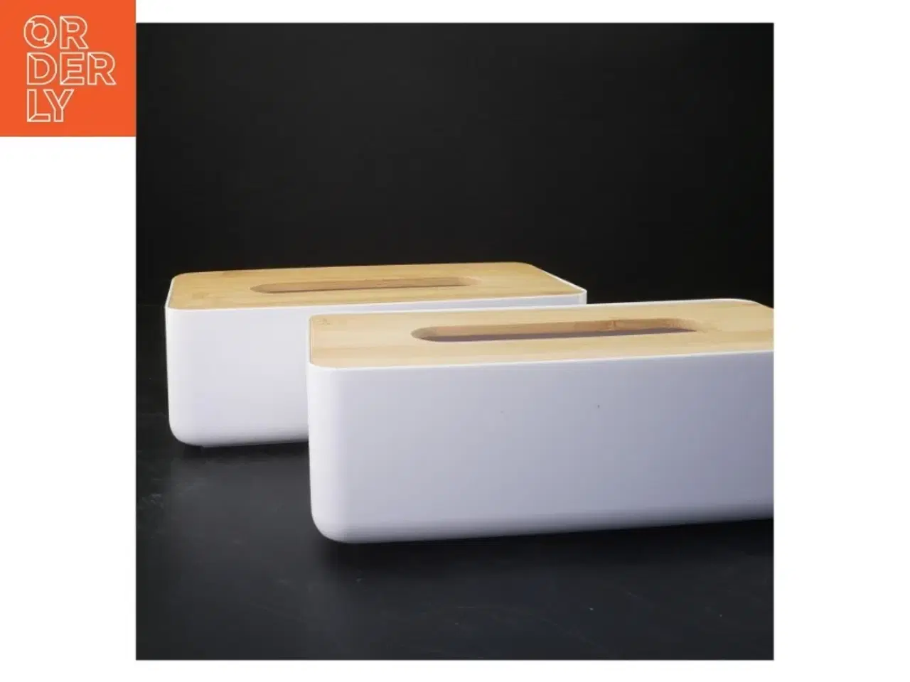 Billede 1 - Tissue bokse med bambus låg (str. 2 styk. 26 x. 13 cm)