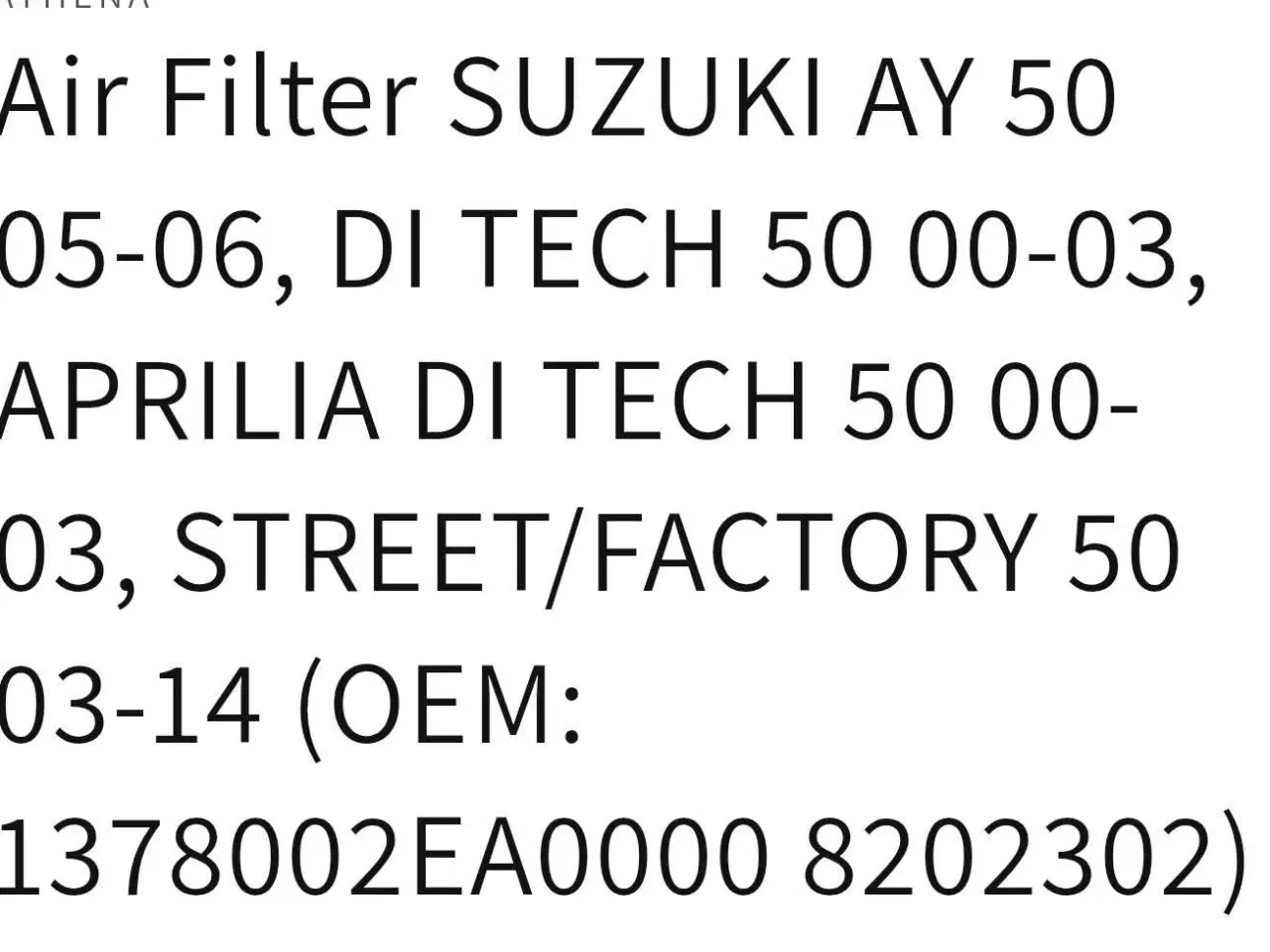 Billede 5 - Aprilia SR50 Ditech. Ny Original Luftfilterindsats