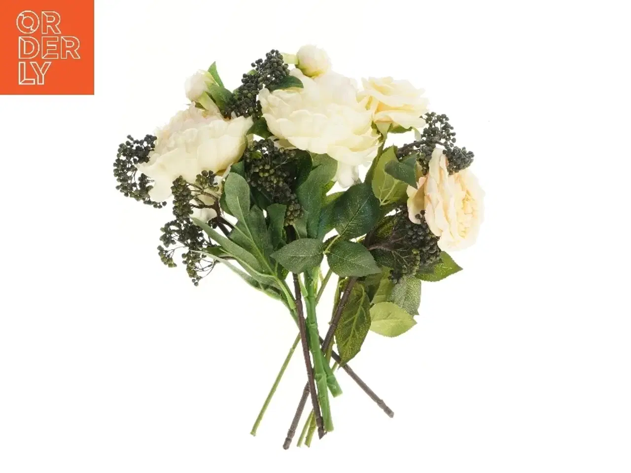 Billede 1 - Blomsterbuket med kunstige roser (str. 43 cm)