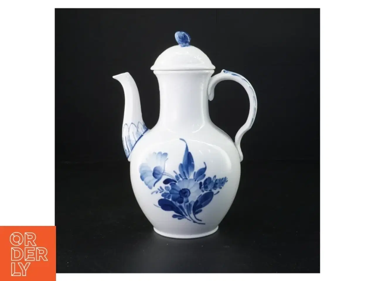 Billede 3 - Blå og hvid porcelænsteapot - blå blomst fra Royal Copenhagen (str. 24 x 15 cm)
