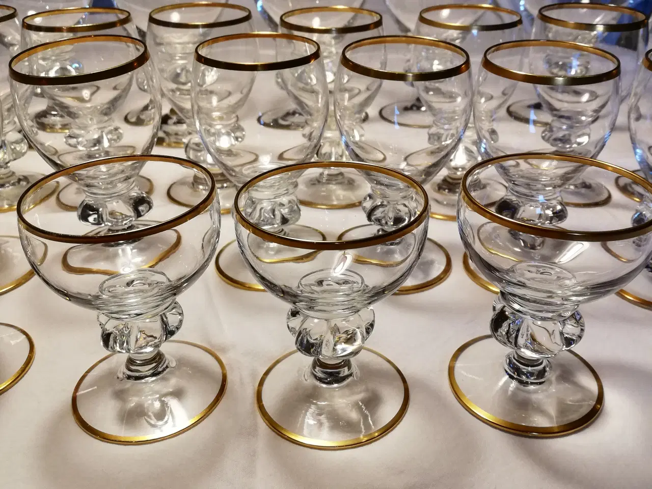 Billede 2 - Gisselfeld glas med guldkant rødvin,portvin,likør