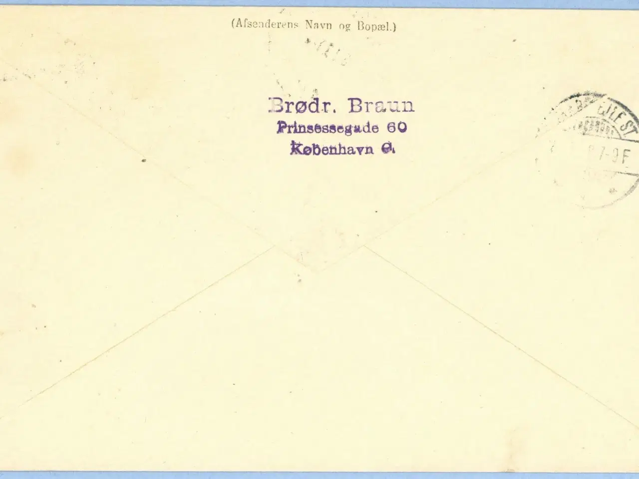 Billede 2 - Adressebrev til Faarevejle 1918