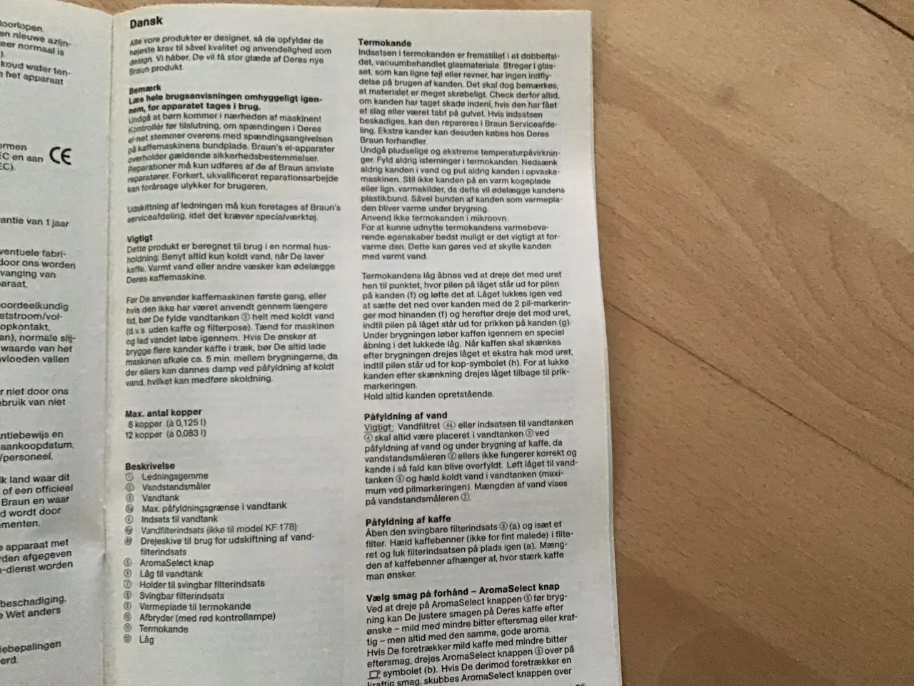 Billede 10 - Kaffemaskine Braun  hel Ny 1250wat med termokande