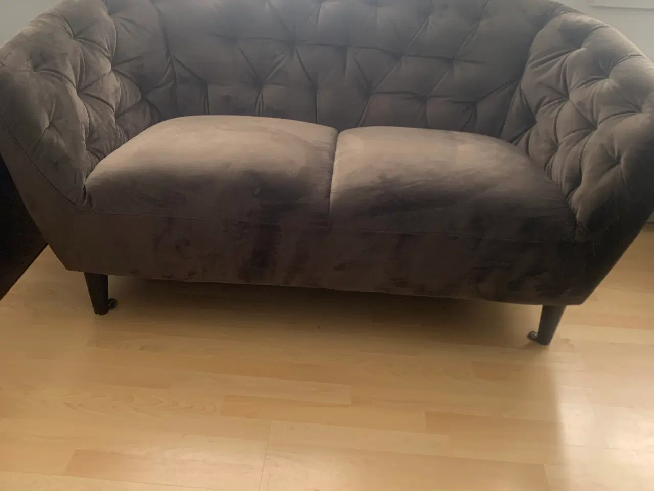 Billede 1 -  Velour sofa fra Ilva