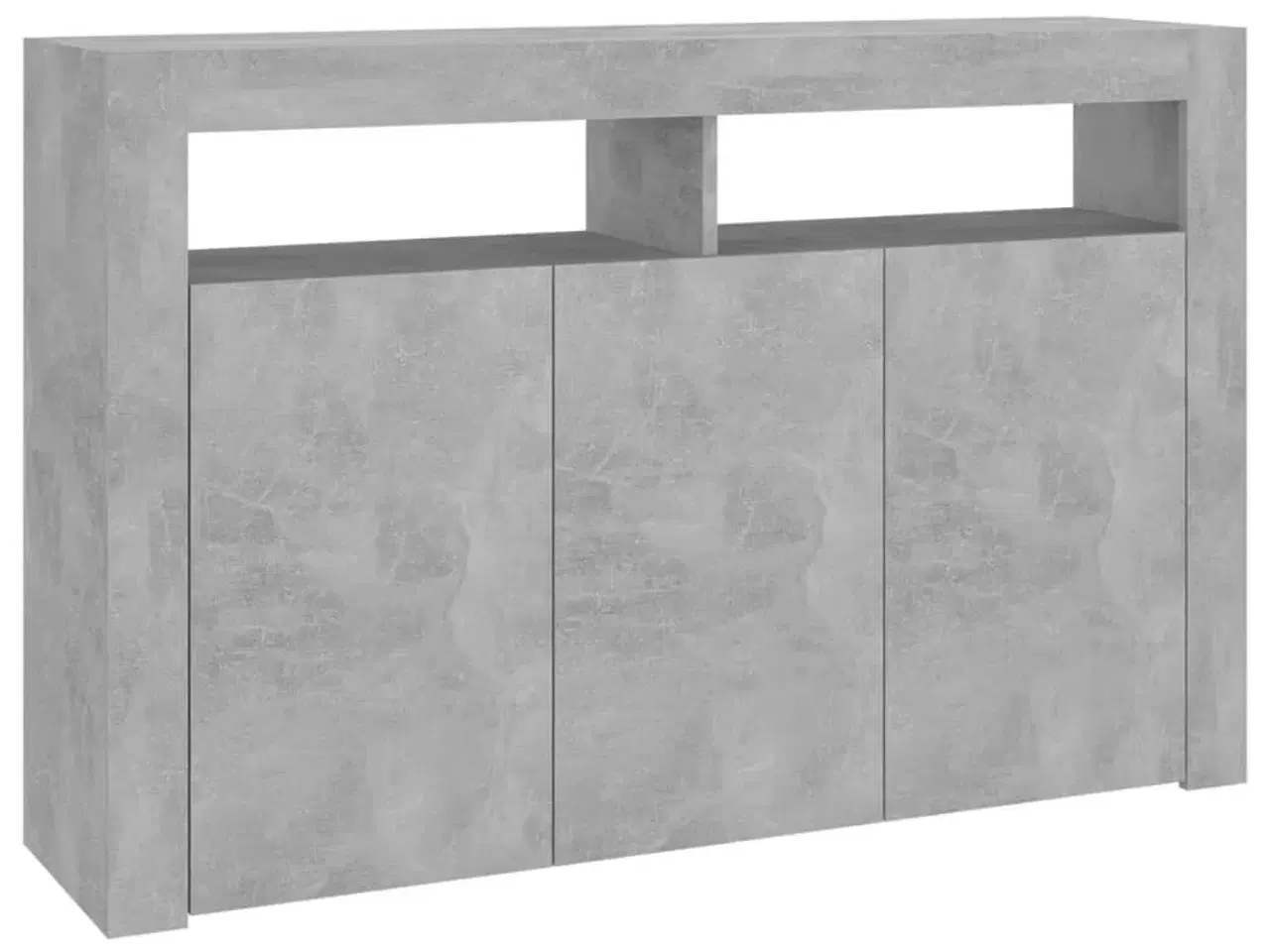 Billede 8 - Skænk med LED-lys 115,5x30x75 cm betongrå