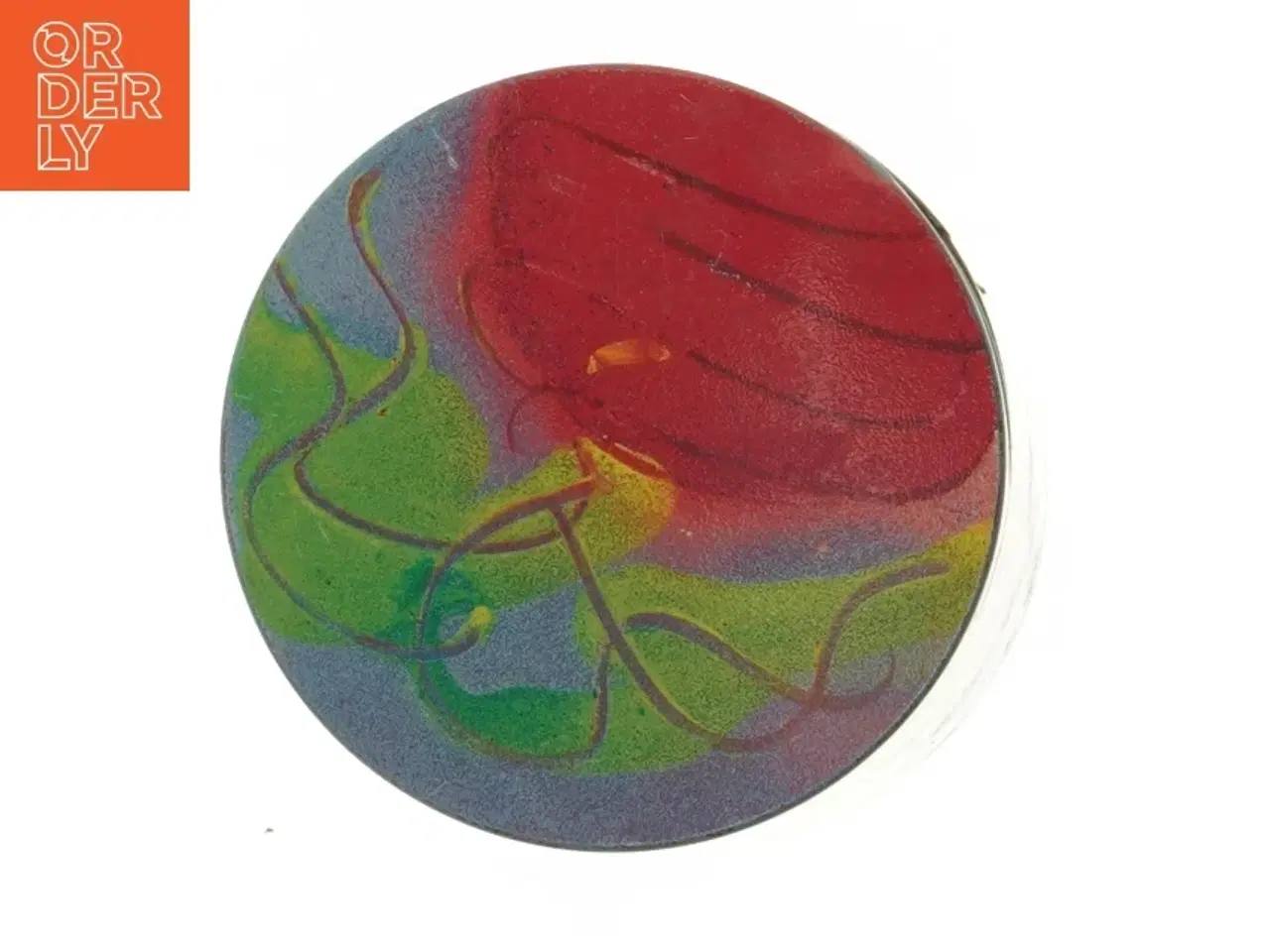 Billede 4 - Dekorativ kunstdåse med låg fra Irma (str. Ø. 11 cm. længde, 15 cm)