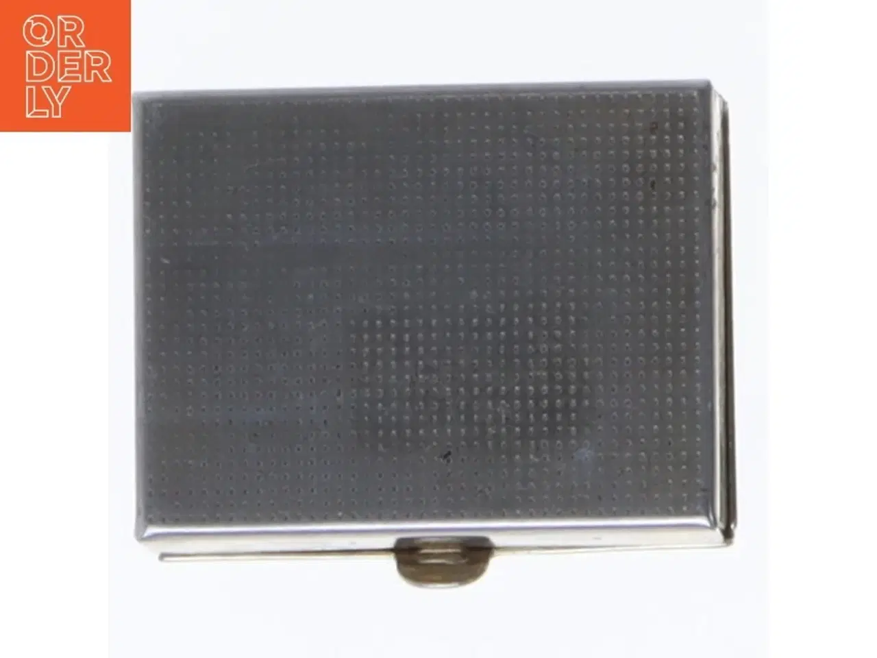 Billede 3 - Lille rektangulær metalæske med fuglemotiv (str. 4x3 cm)