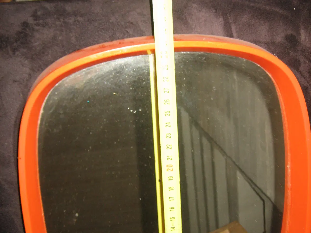 Billede 3 - Entre spejl i teaktræ + orange spejl med plastik k