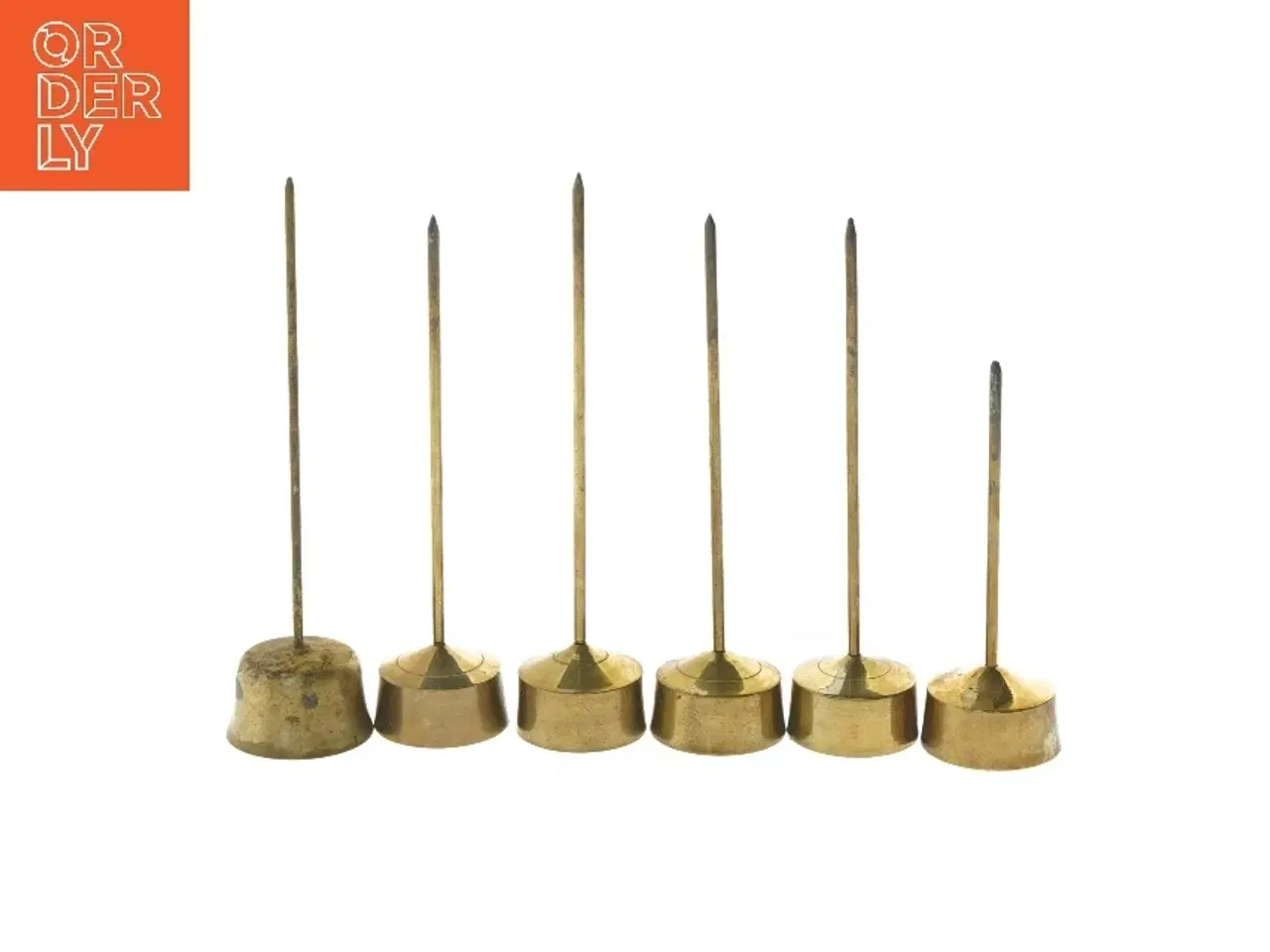 Billede 1 - Vintage messing fyrfadsspyd (str. 17x4,5 cm)