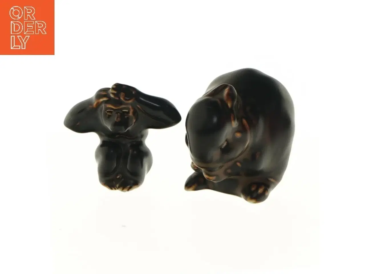 Billede 1 - Sort keramiske figurer af dyr (str. 7 og 6 cm)