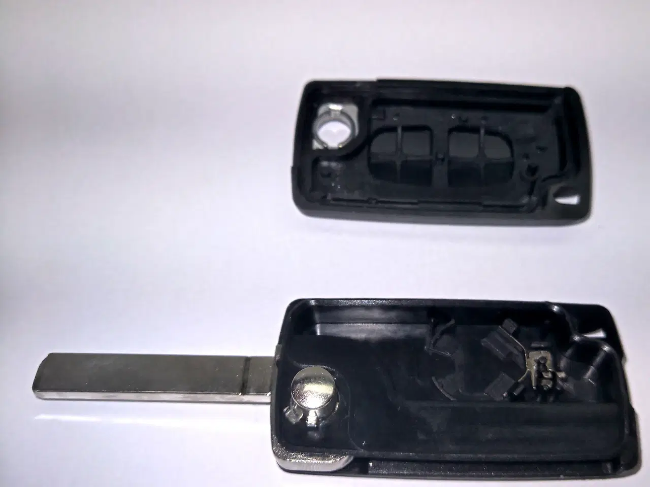 Billede 2 - Flipnøgle rep sæt for Citroen og Peugeot 3 knaps med batteri holder