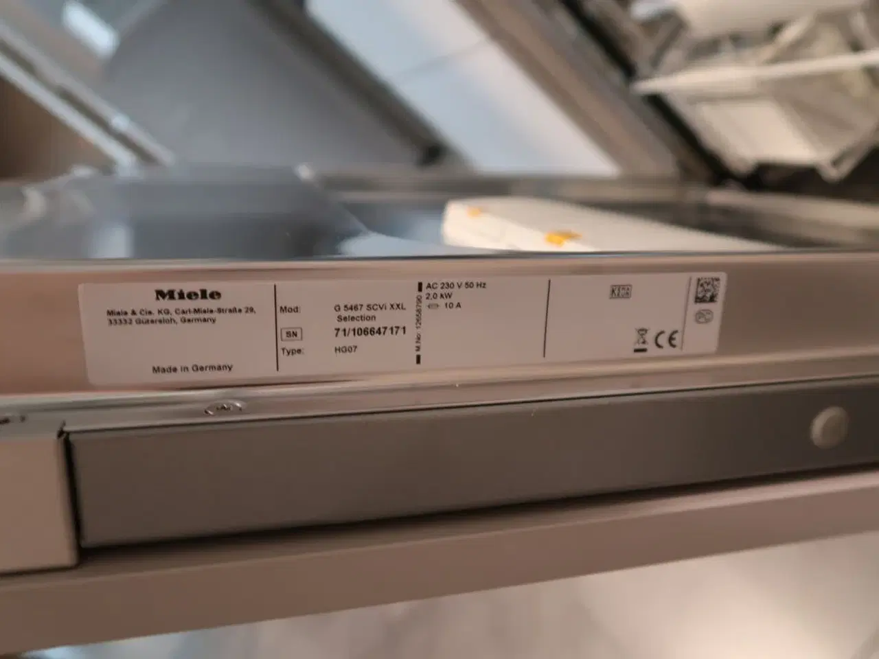 Billede 4 - Integreret opvaskemaskine MIELE G 5467 SCVI XXL