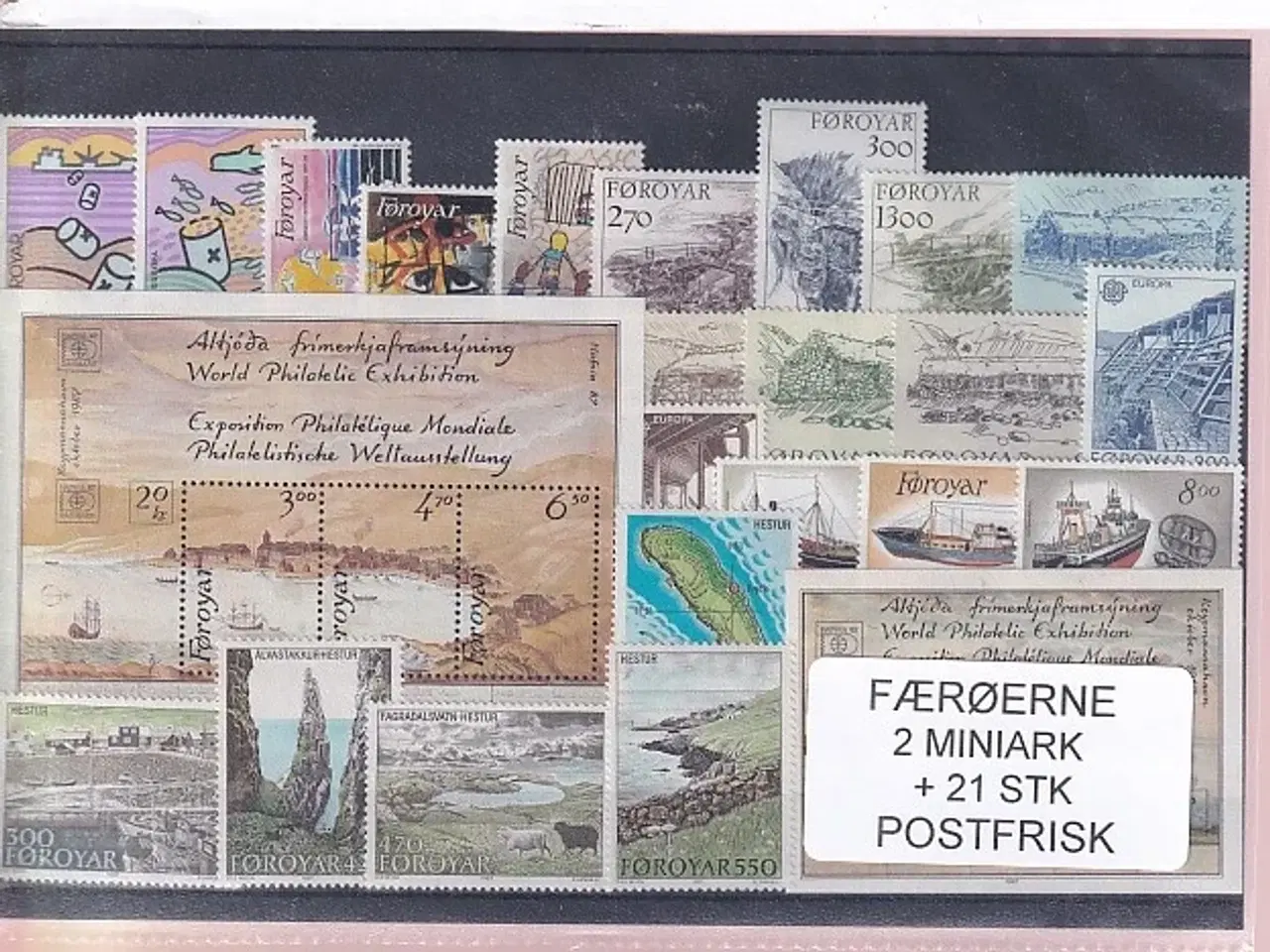 Billede 1 - Færøerne - 2 Miniark + 21 Stk. - Postfrisk