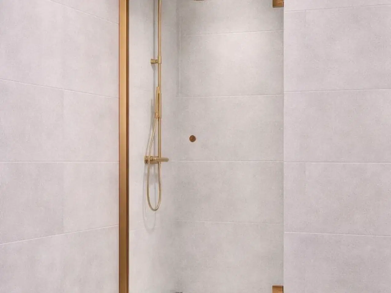 Billede 1 - Børstet Kobber svingdør med sidepanel  STRØMBERG