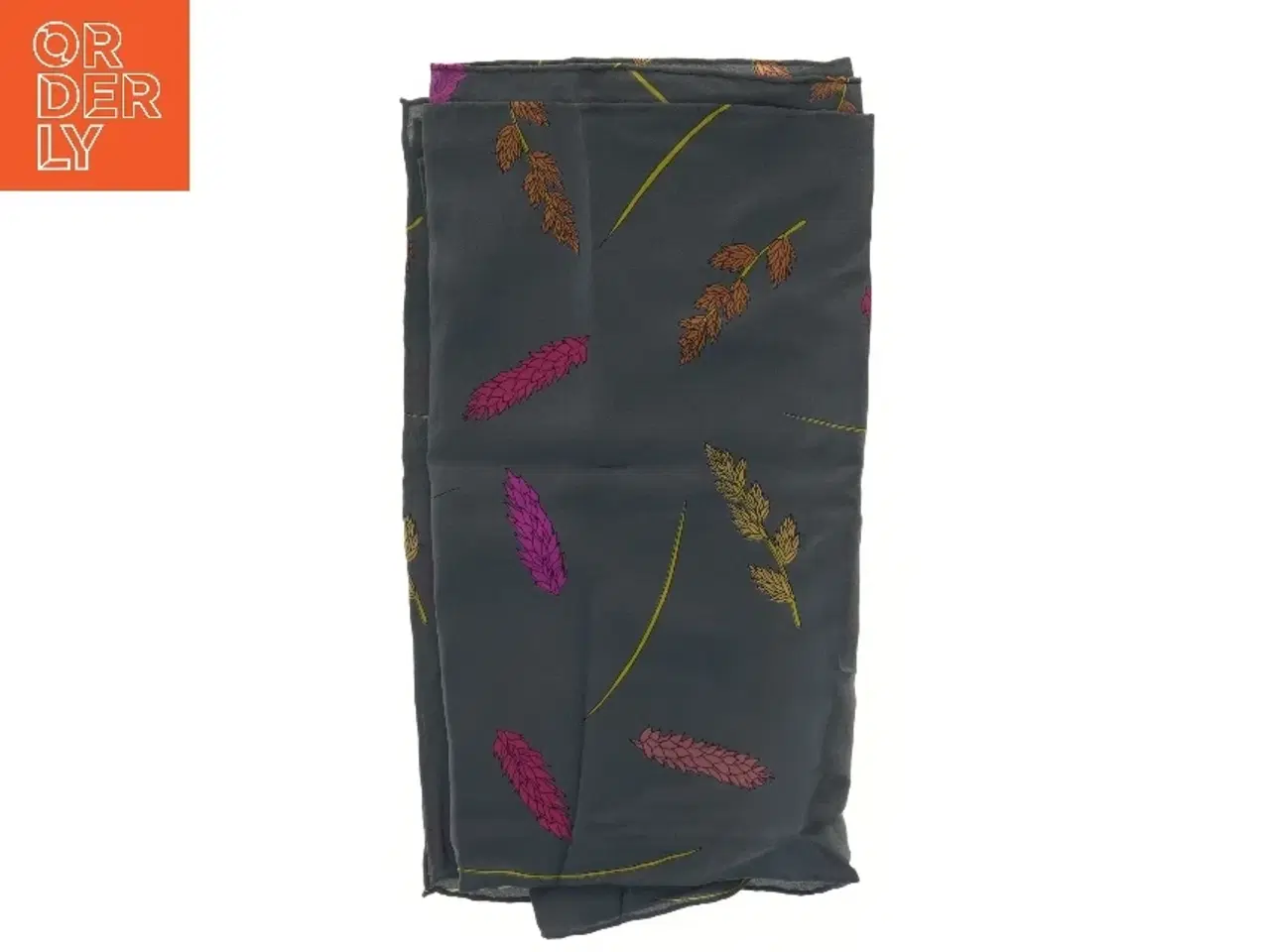 Billede 1 - Charlotte Sparre Silke Tørklæde med bladmønster (str. 35x155 cm)