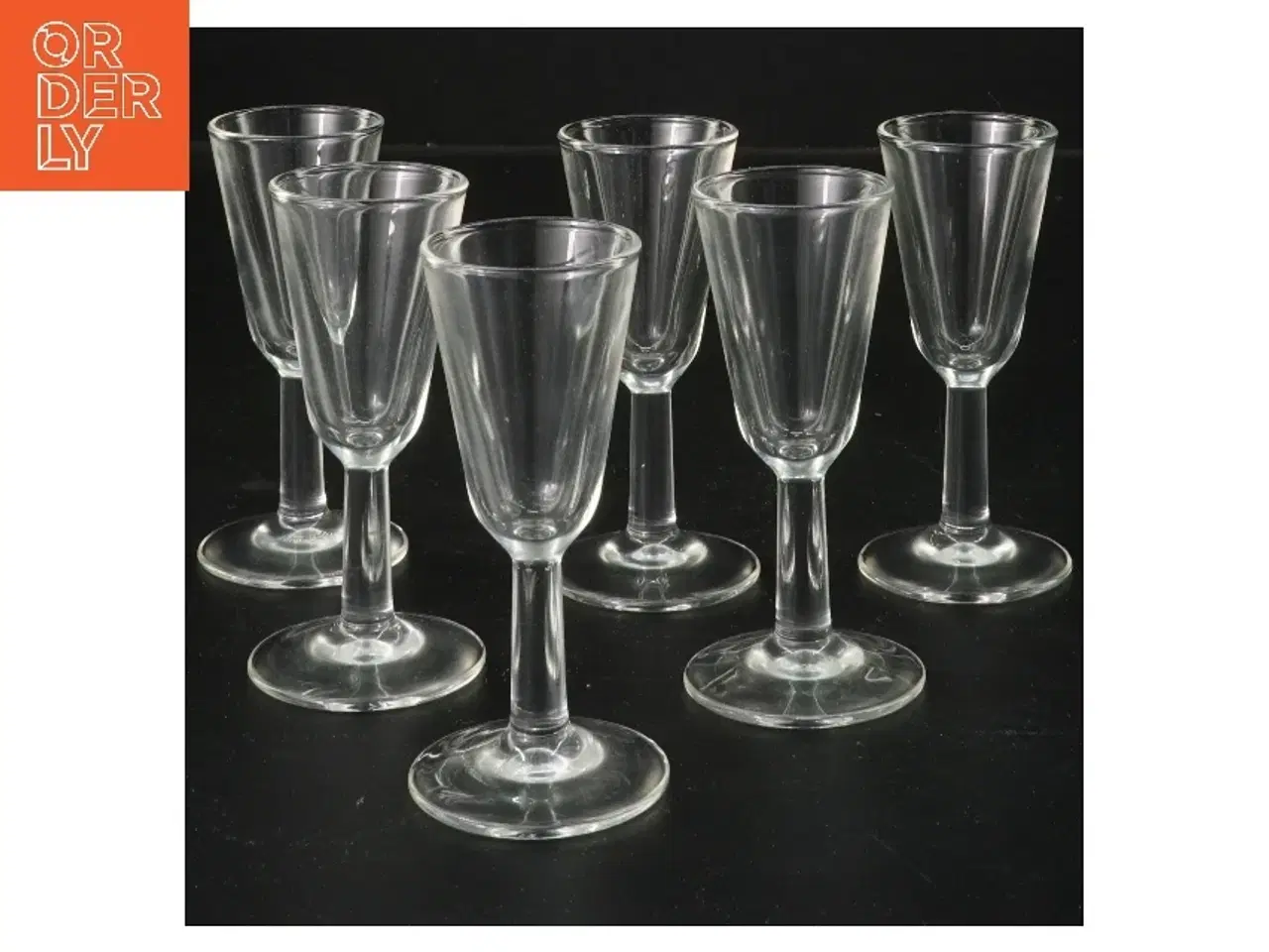 Billede 1 - Sæt med seks glas til shots eller snaps (str. 6 stk Ø 4 cm længde 9,5 cm)