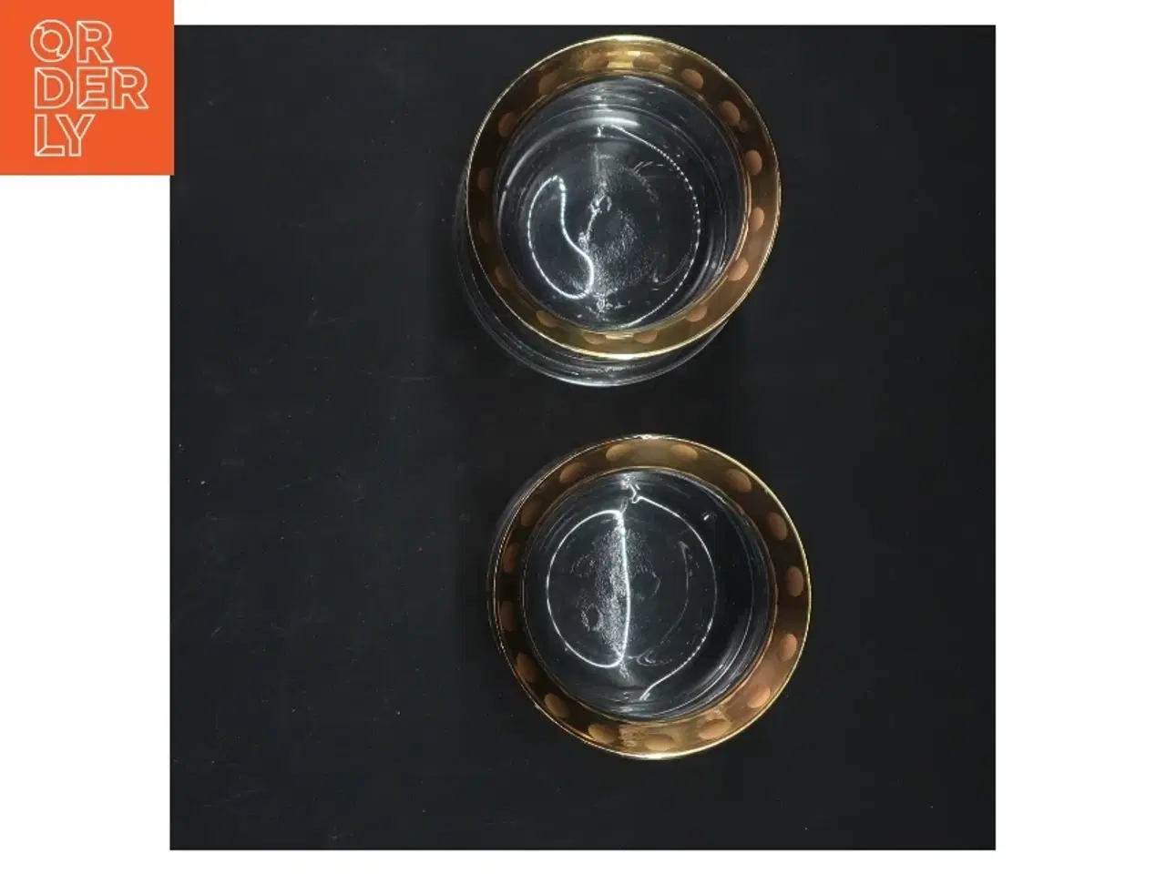 Billede 3 - Glasvaser med guldkant (str. 9x10 cm)