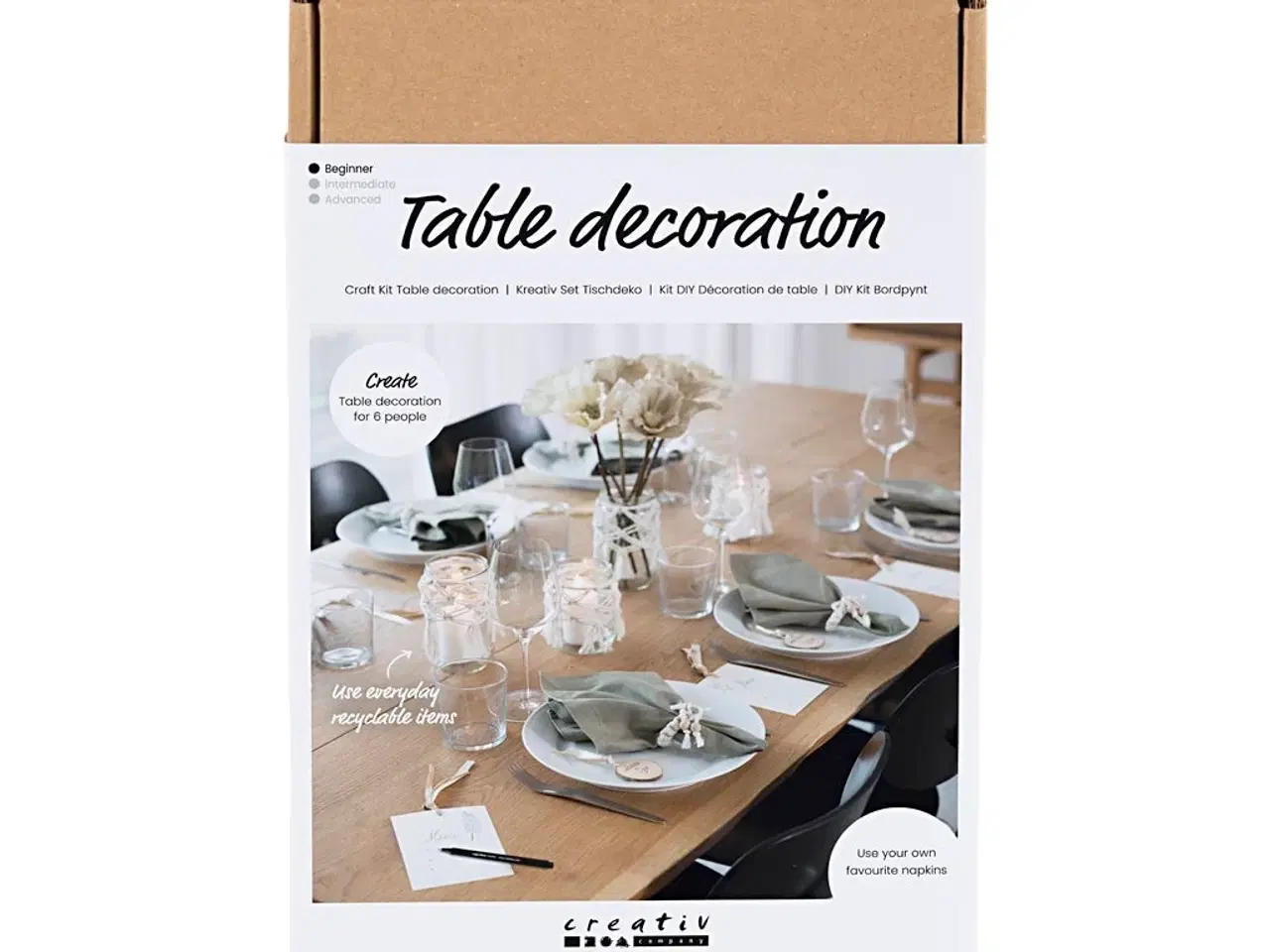 Billede 1 - DIY Kit Bordpynt, natur, 1 pk.