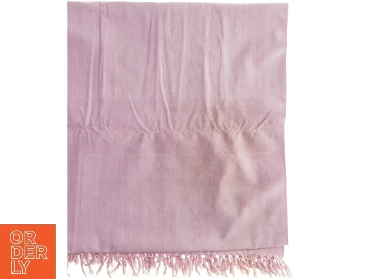 Billede 2 - Lyserød dug med frynser (str. 255 x 240 cm)
