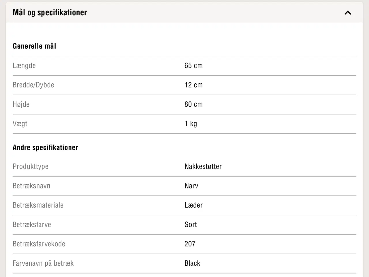 Billede 4 - Sort læder nakkestøtte