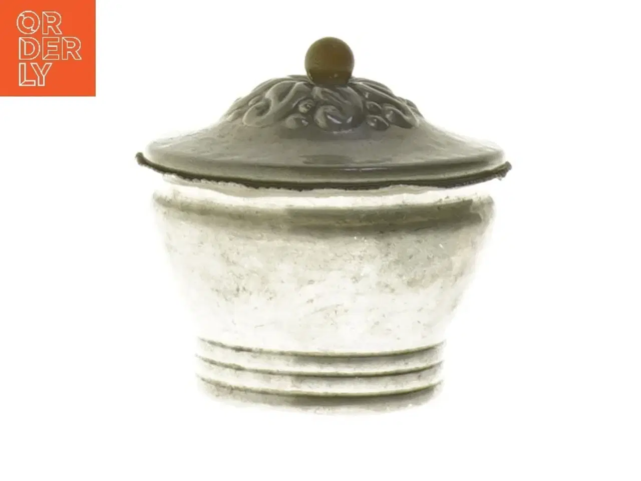 Billede 1 - Dekorativ krukke med låg (str. 7 cm)