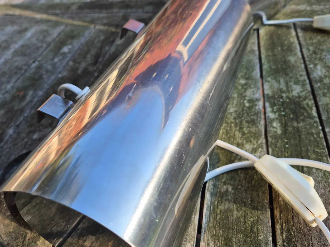 Billede 3 - Stålblanke galleri- eller sengelamper 