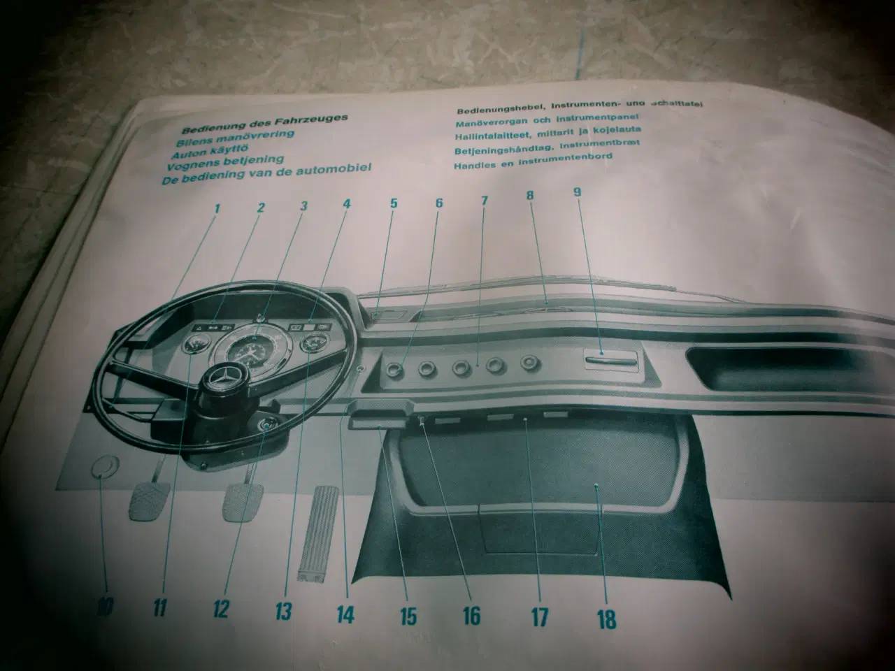 Billede 2 - Brugt Instruktionsbog  Mercedes  206-306 D