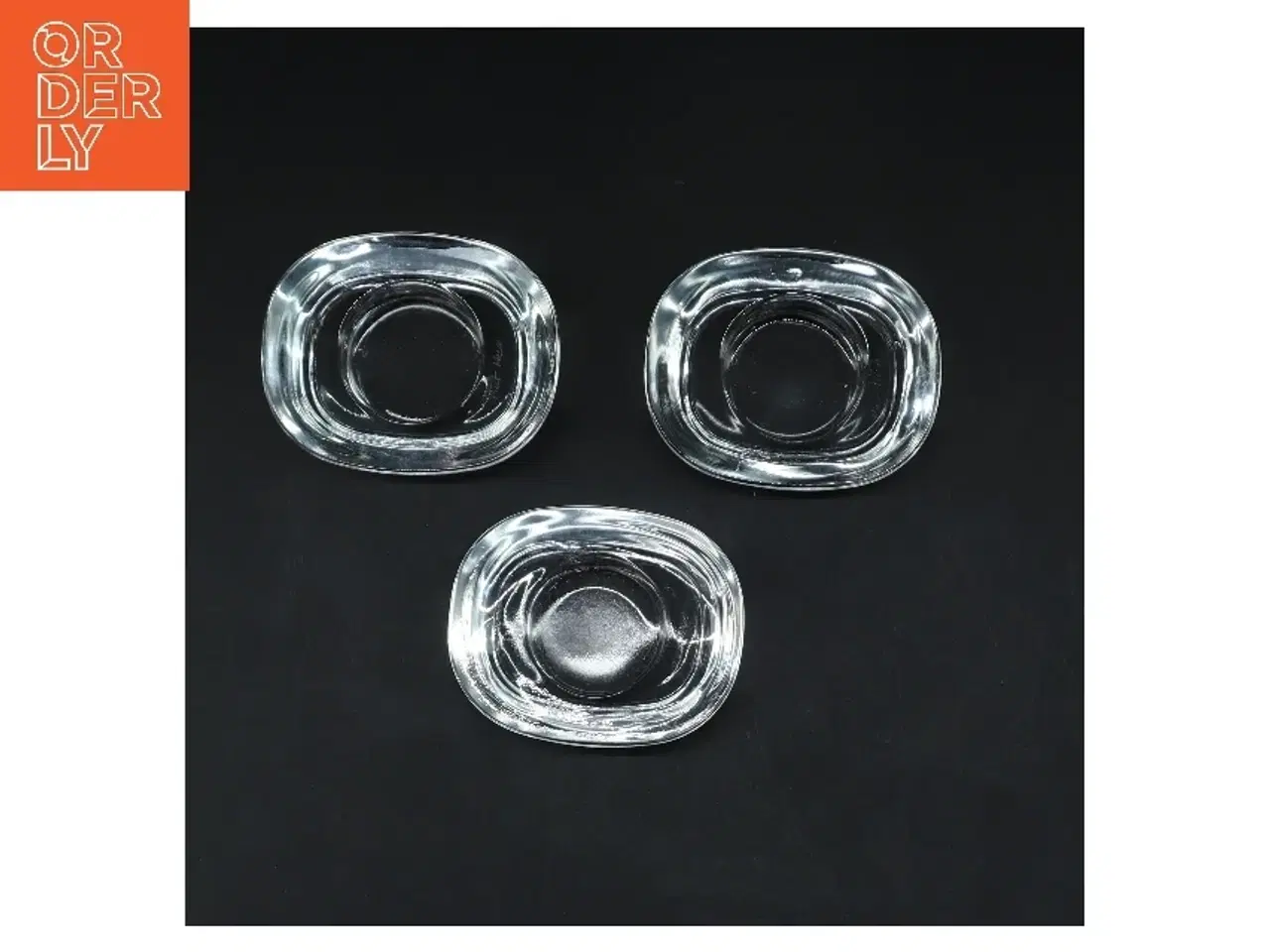 Billede 2 - Glas askebæger sæt fra Piet Hein (str. 9x7,5 cm)