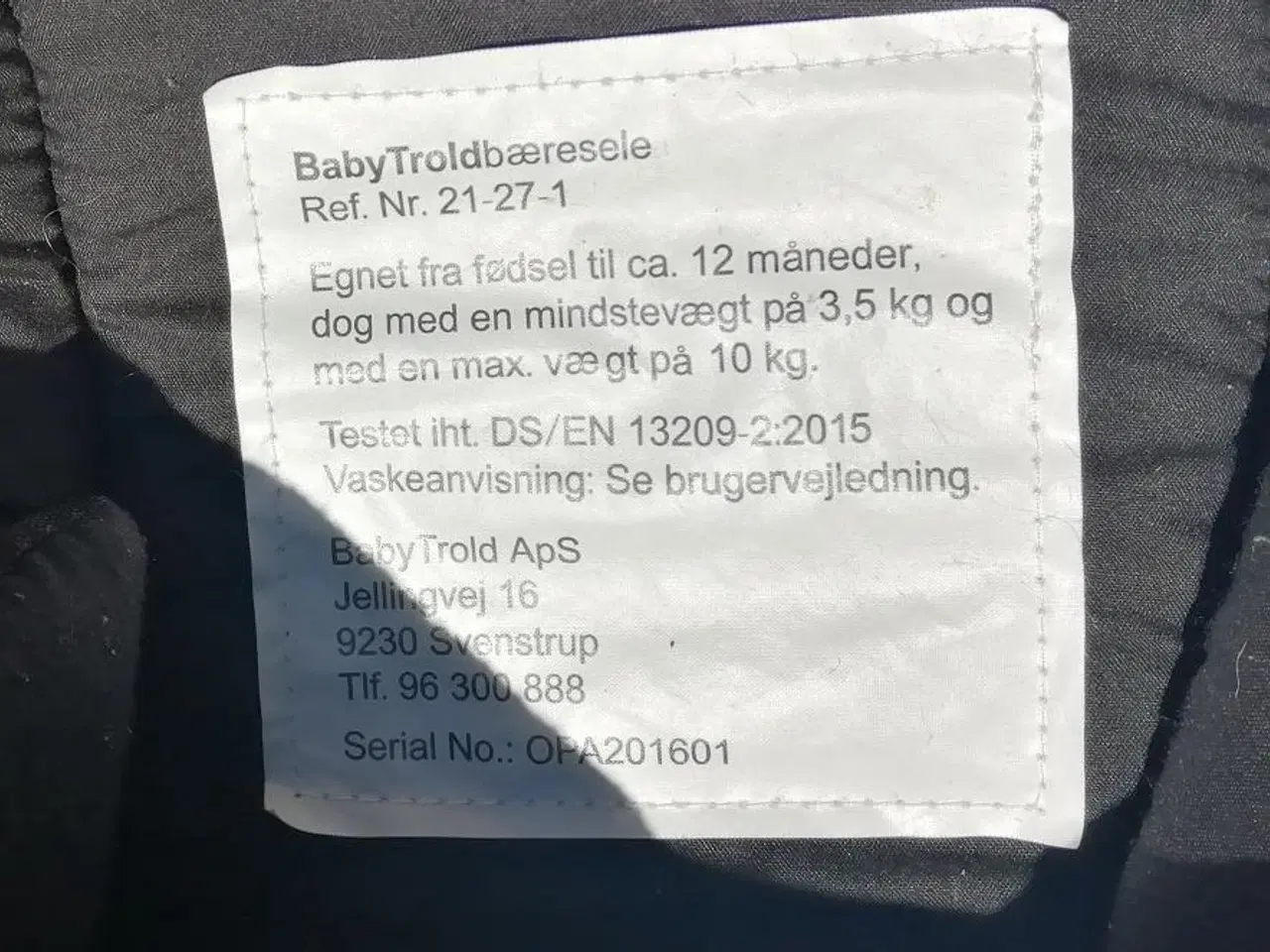 Billede 4 - BABY TROLD BÆRESELE TIL 0-12 MDR, I FIN STAND