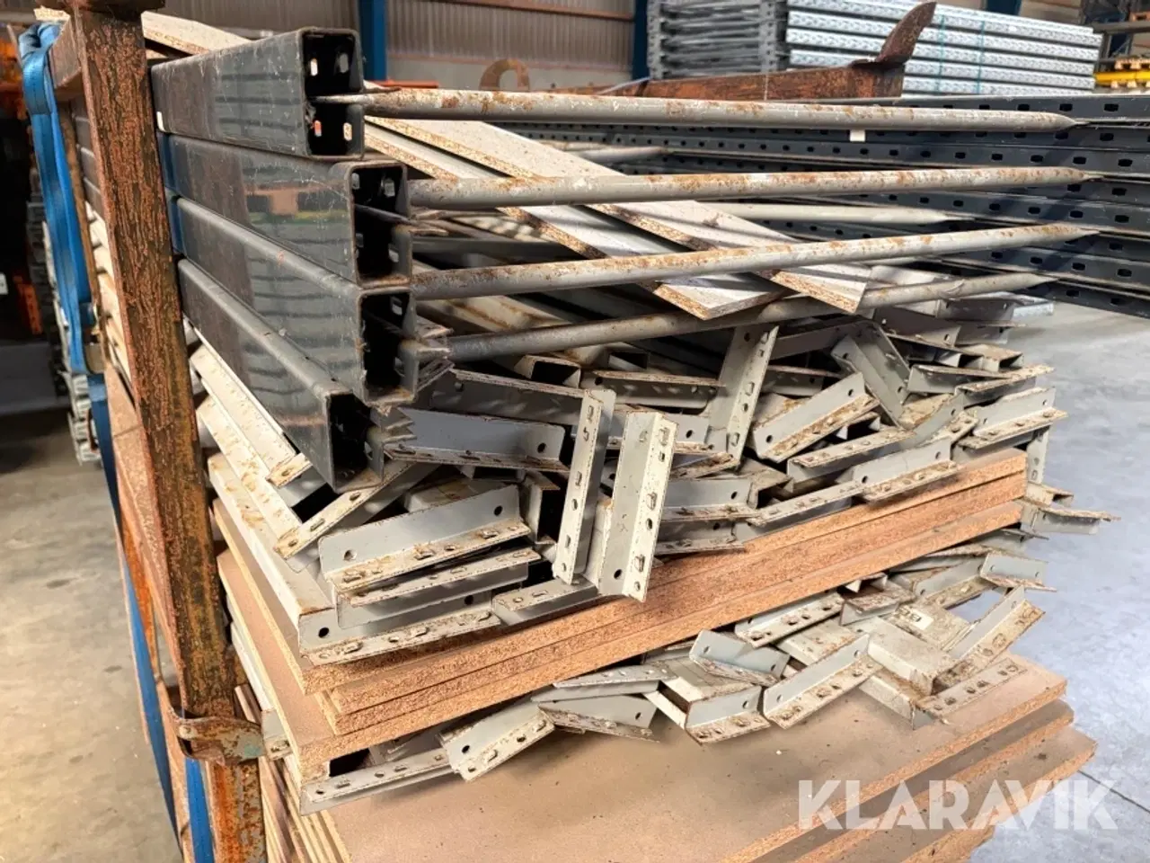Billede 8 - Pallereol / storfagsreol - 3 fag og 30 hylder inklusiv plader