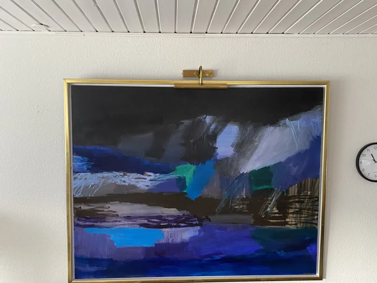 Billede 1 - Maleri Roskilde Fjord af Lars Lundgren 140*110 cm 