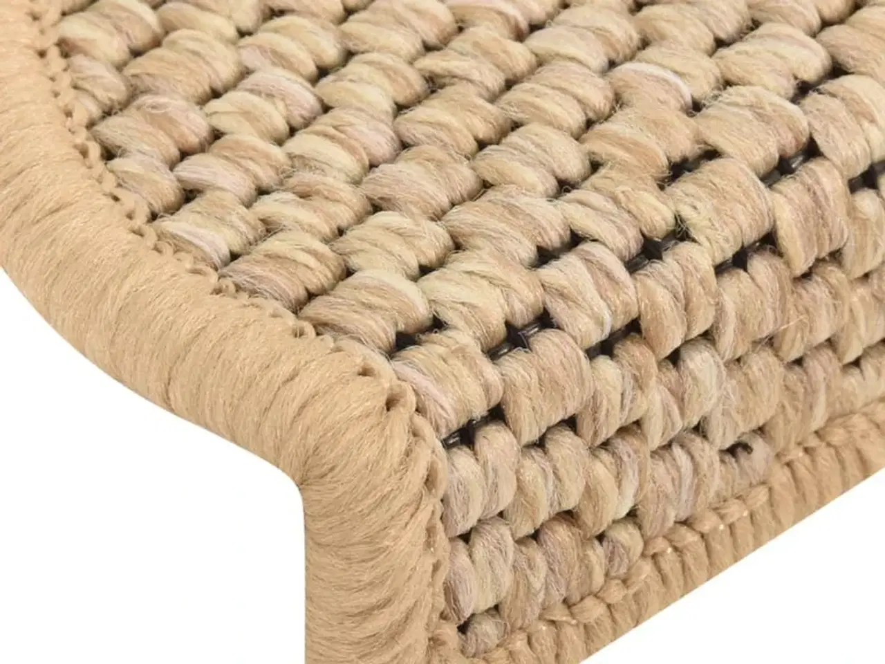 Billede 6 - Selvklæbende trappemåtter 15stk. 65x21x4cm sisal-look lys beige