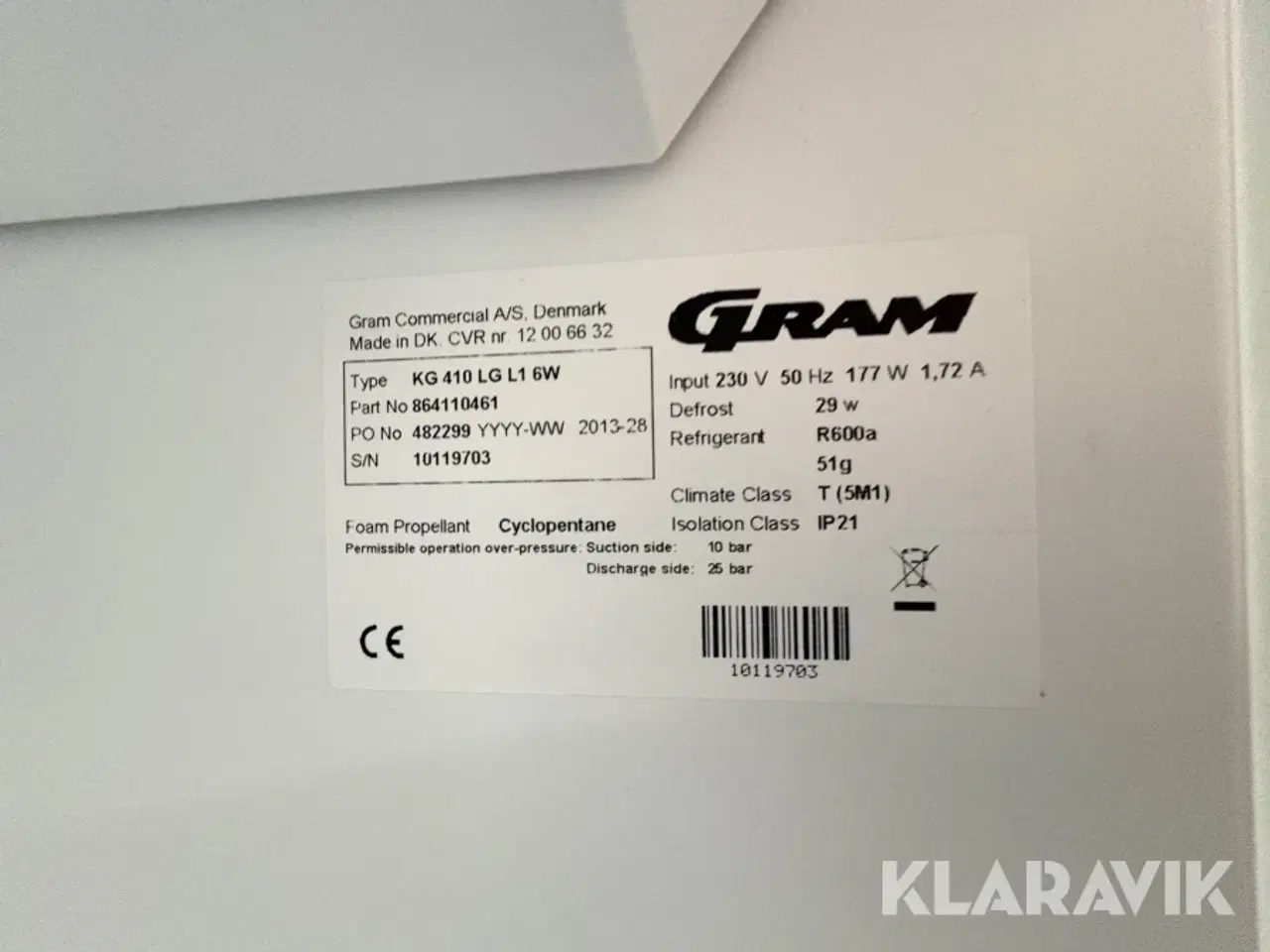 Billede 9 - Displaykøleskab Gram KG 410 LG L1 6 W