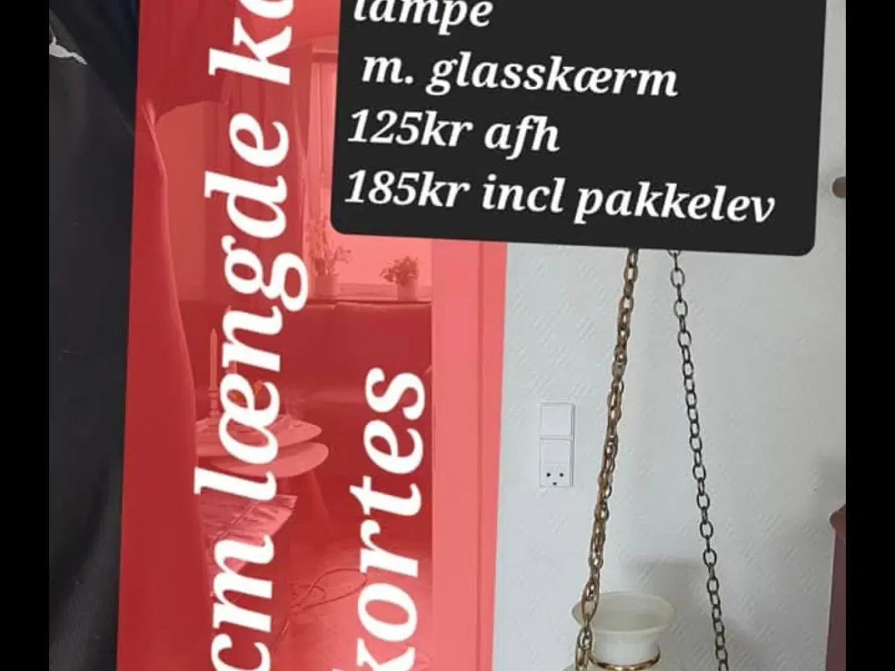 Billede 1 - Porcelæn  hænge lampe