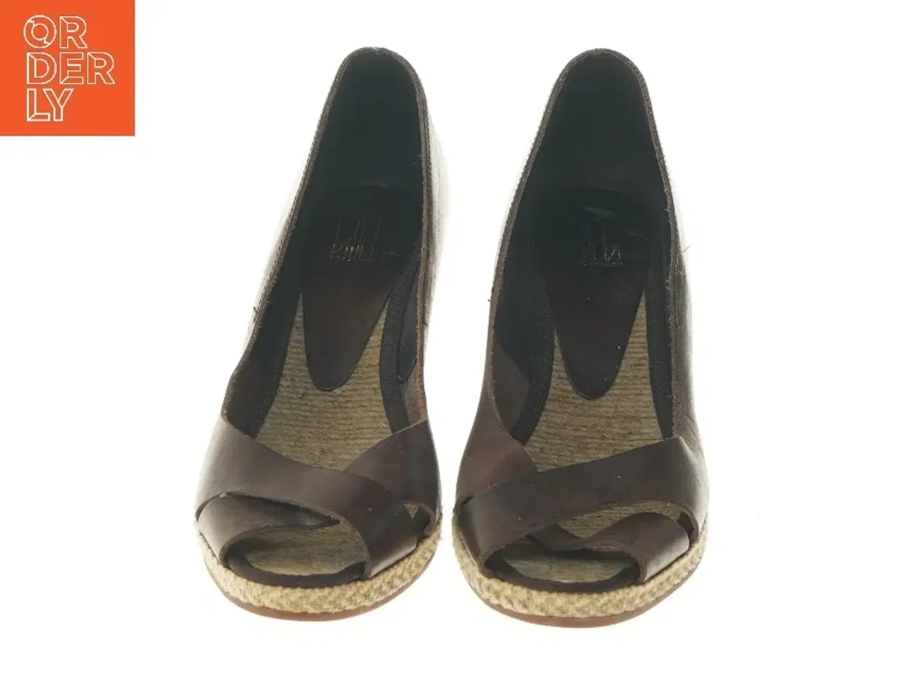 Billede 3 - Brune kilehælsko med åben tå fra Billi Bi (str. fod 25 cm)